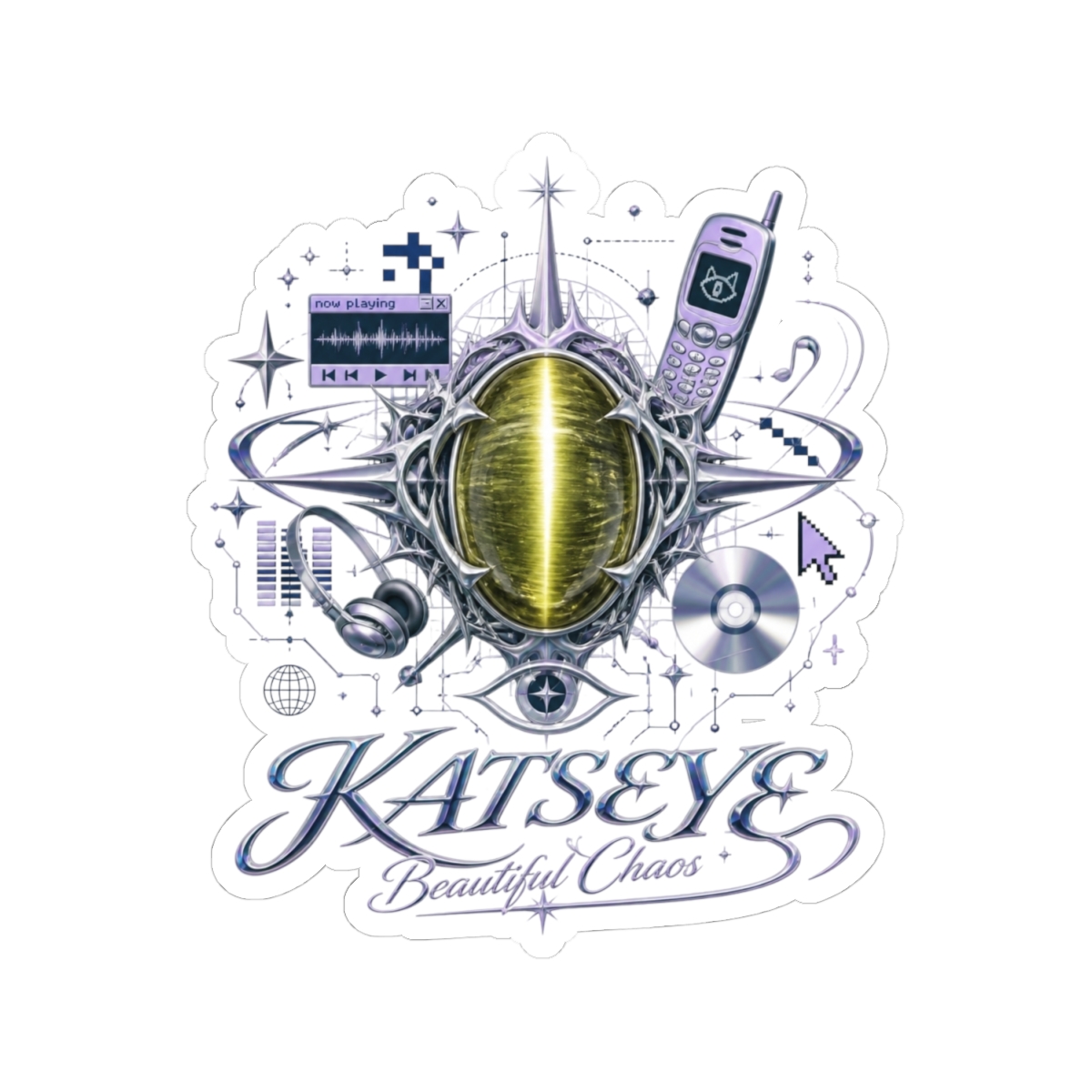 KATSEYE "KATSEYE – Beautiful Chaos" Sticker - alternate angle 2, merchandise