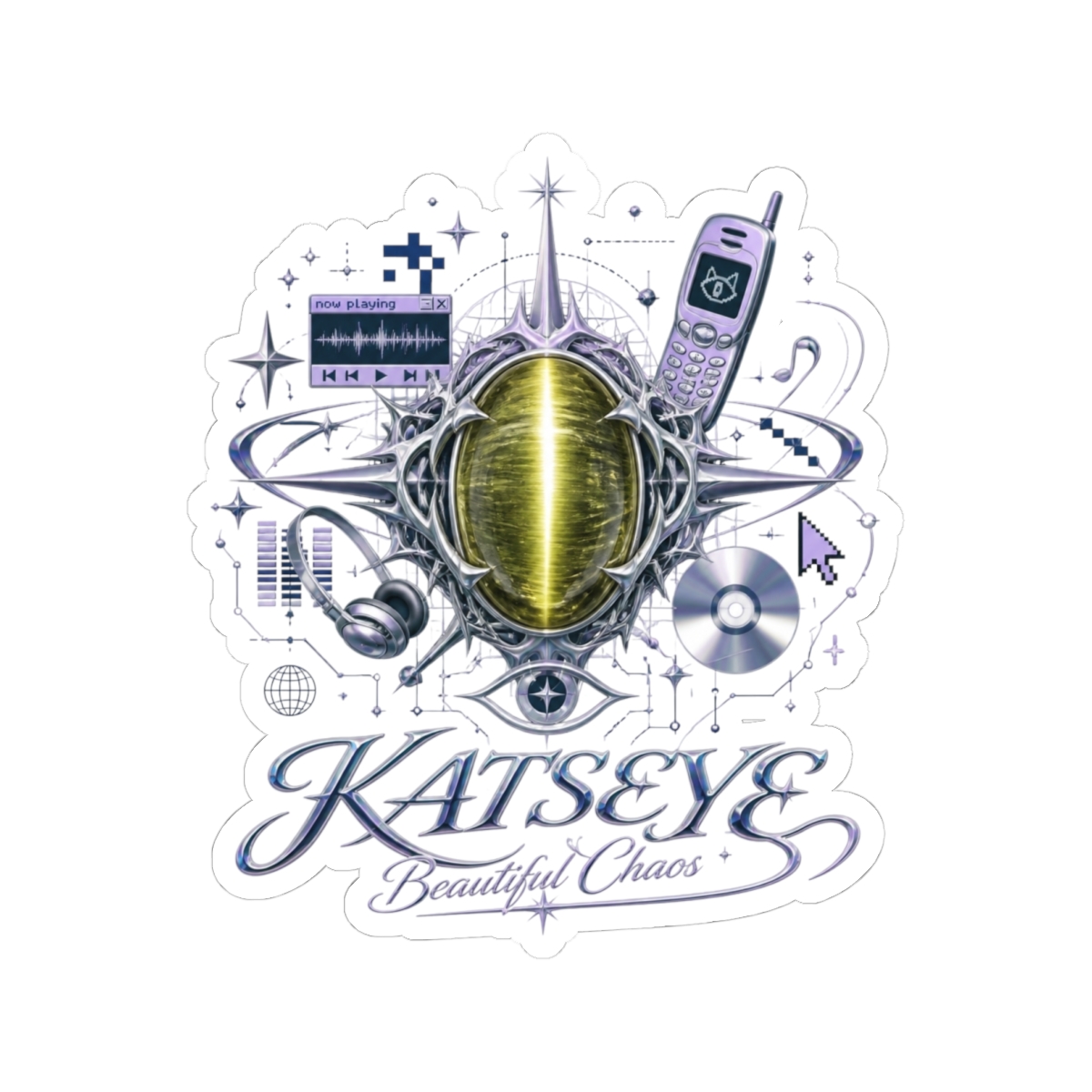 KATSEYE "KATSEYE – Beautiful Chaos" Sticker - alternate angle 3, merchandise