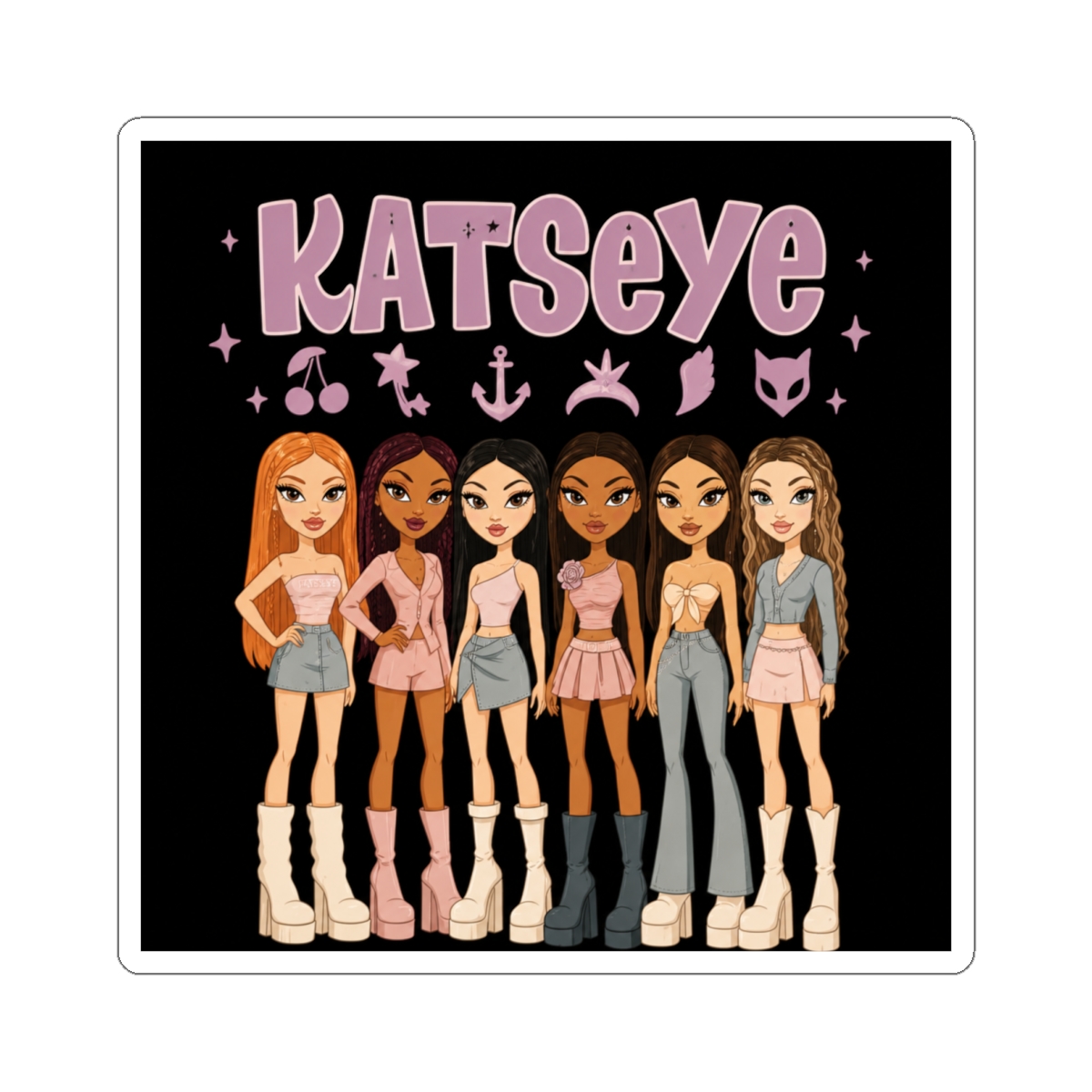Katseye Beautiful Chaos Kpop Aesthetic Fan Sticker - KATSEYE official Stickers merch