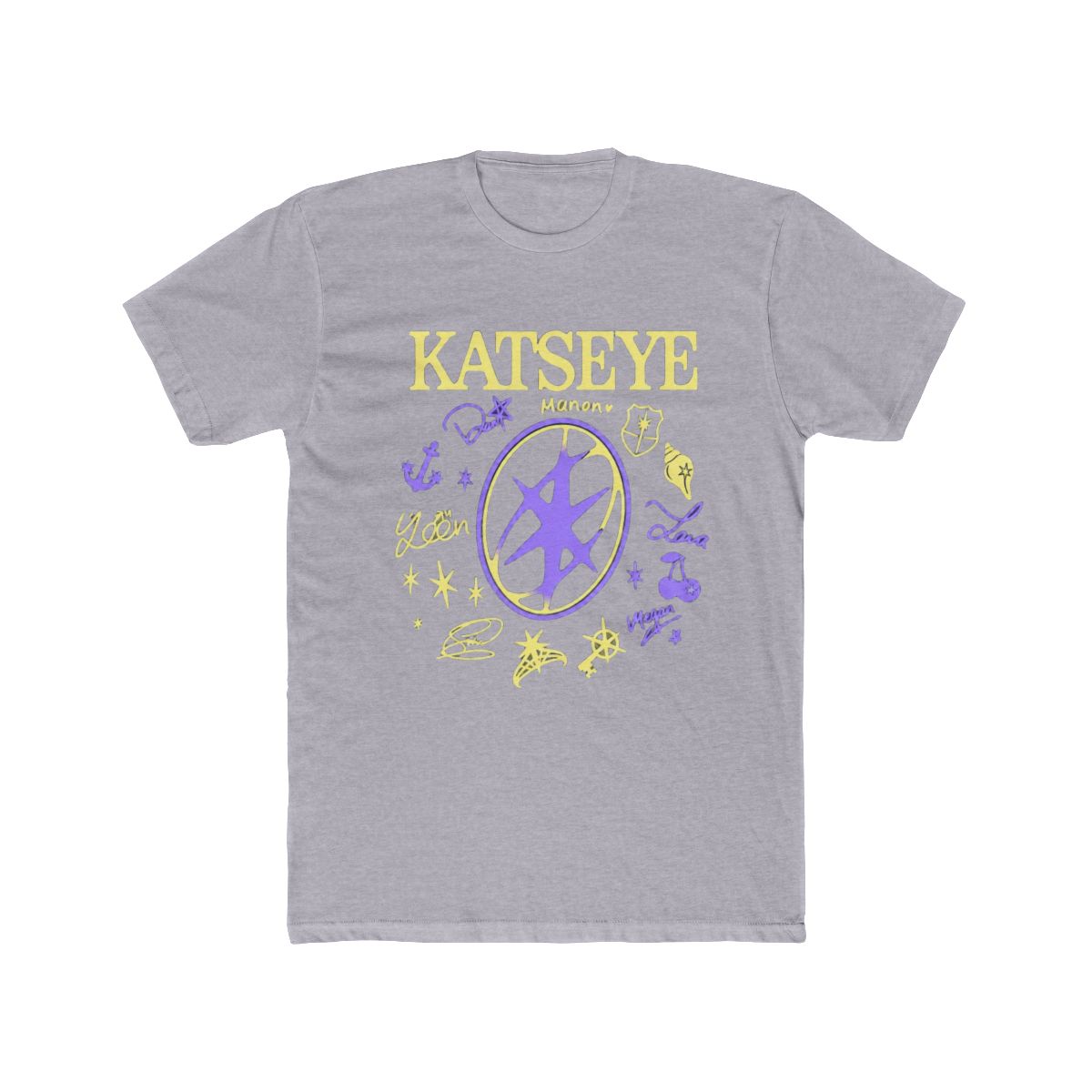 Katseye Group Member Signatures Retro T Shirt - alternate angle 5, merchandise