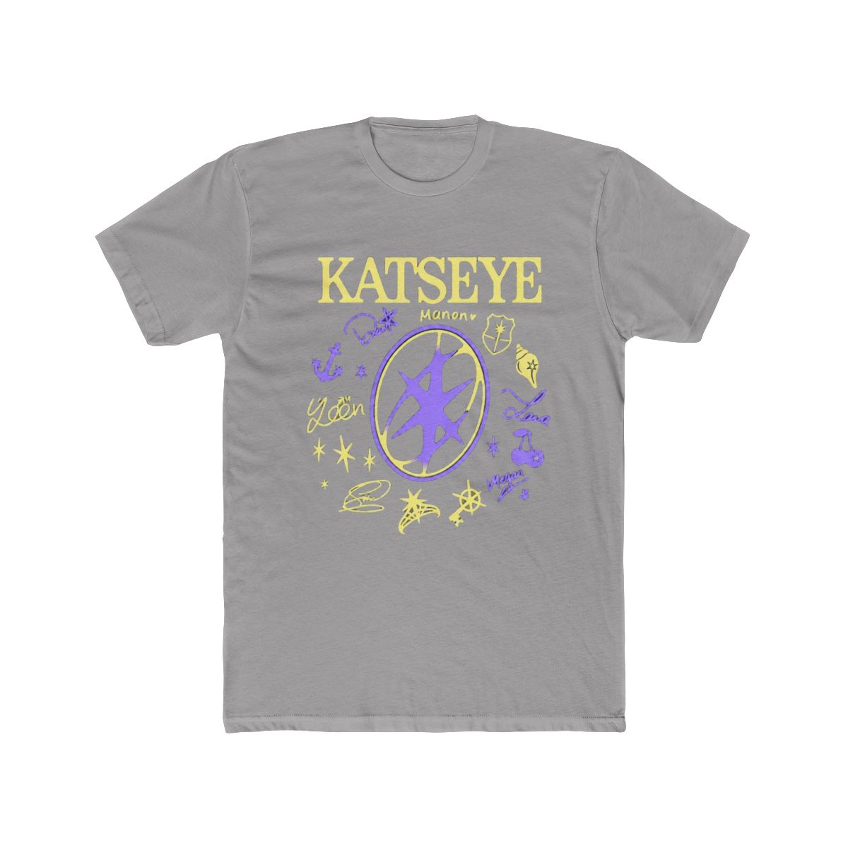 Katseye Group Member Signatures Retro T Shirt - alternate angle 2, merchandise