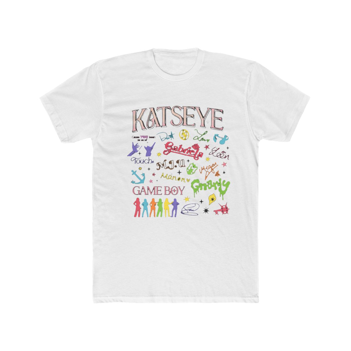 KATSEYE Signatures and Icons Colorful Collage T Shirt