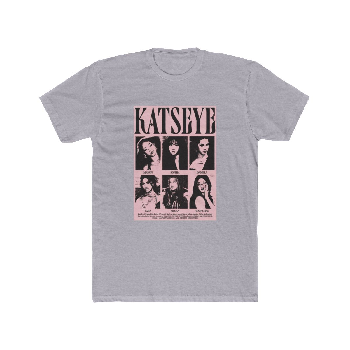 Katseye Y2K Aesthetic Grunge Zine Style T Shirt - alternate angle 5, merchandise