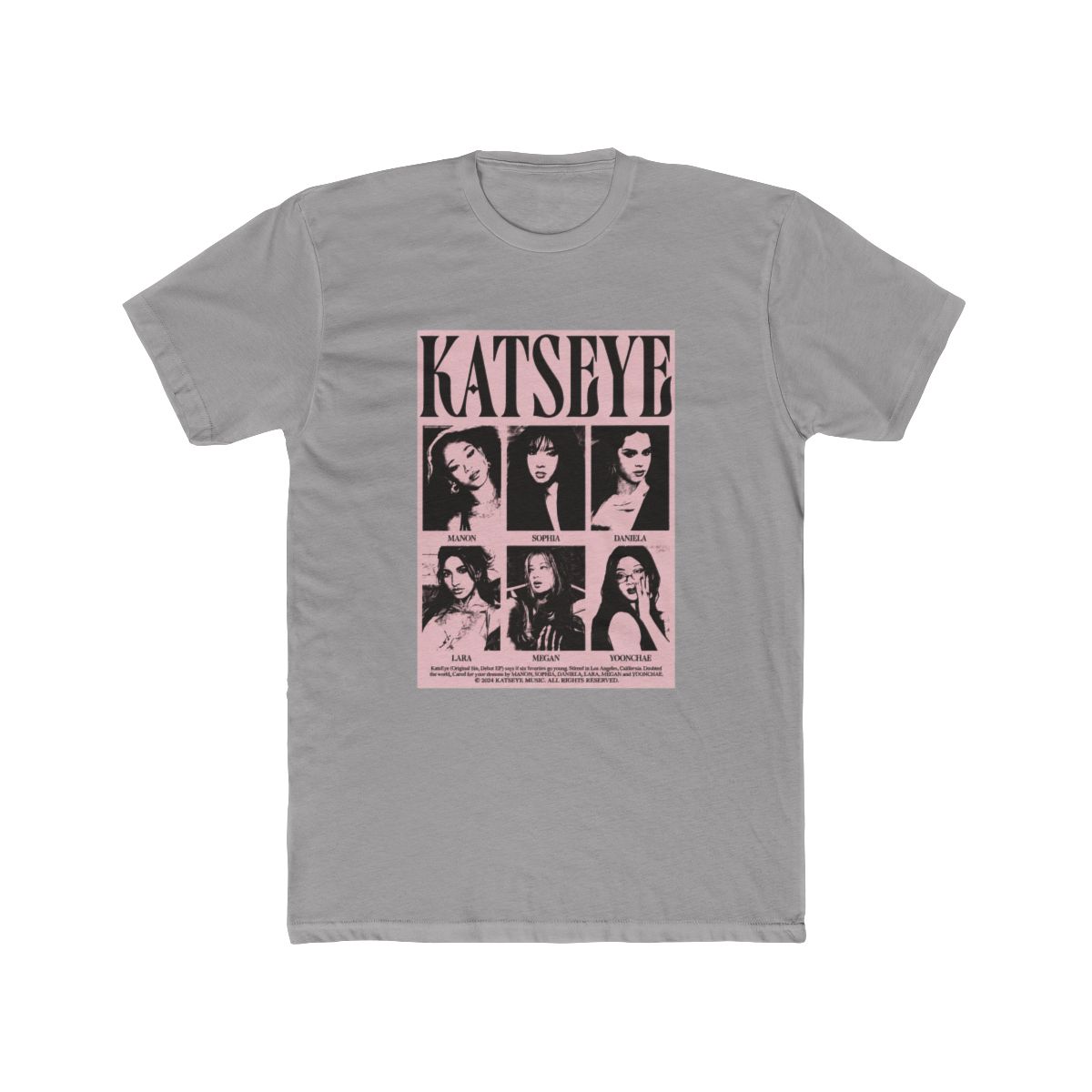 Katseye Y2K Aesthetic Grunge Zine Style T Shirt - alternate angle 2, merchandise
